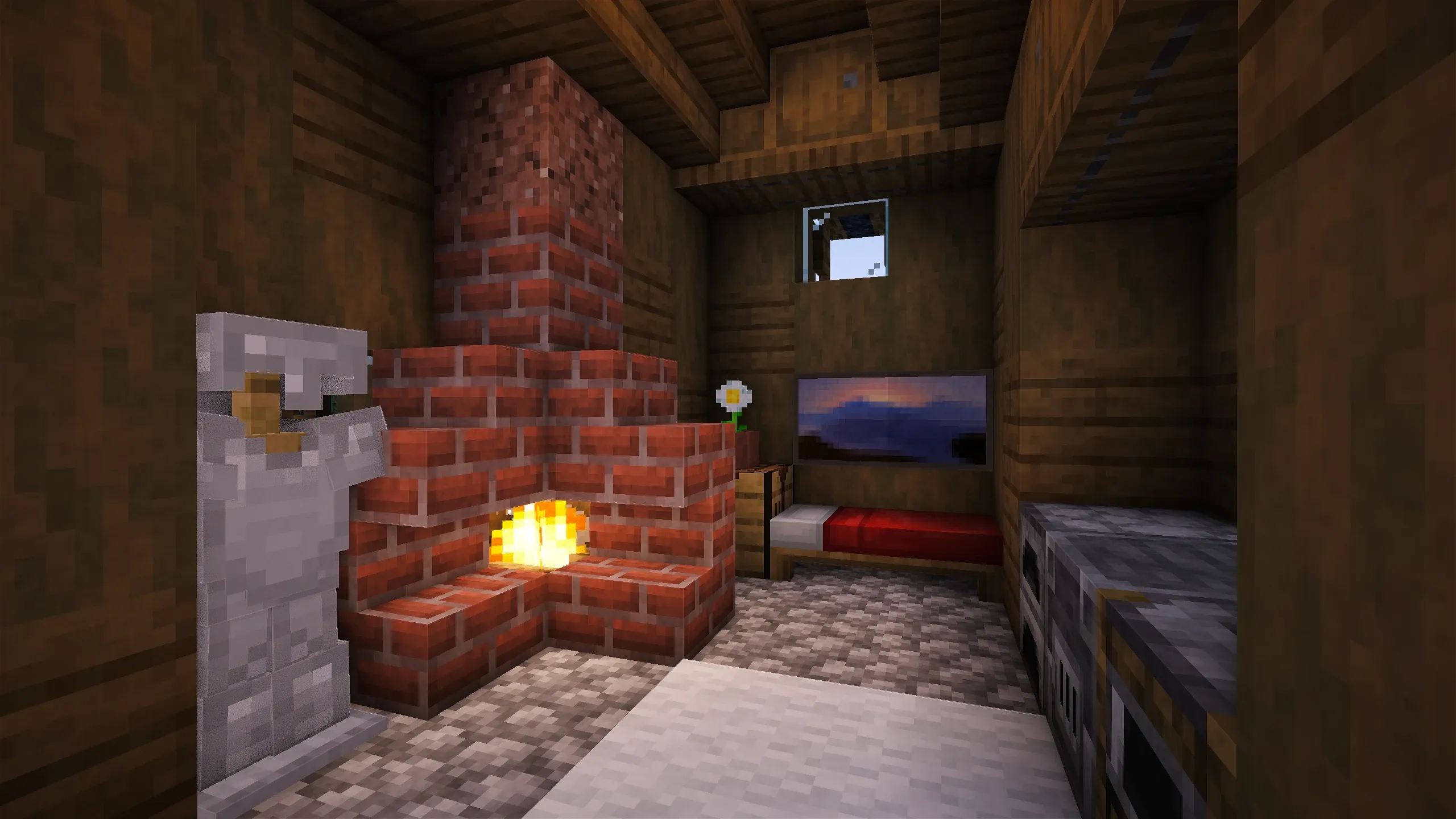 Hearthford House, a Minecraft starter house and survival base, in-game photo 4