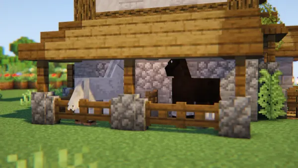 Medieval Pale Oak House, a Minecraft starter house and survival base, in-game photo 5