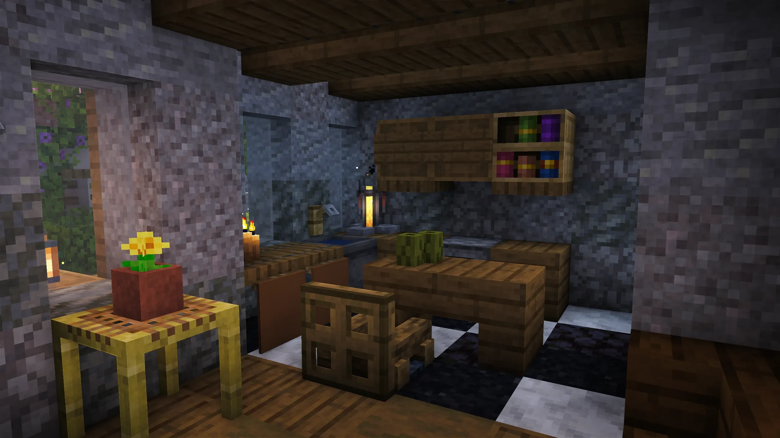 Italian Slate Roof House, a Minecraft house, in-game photo 3