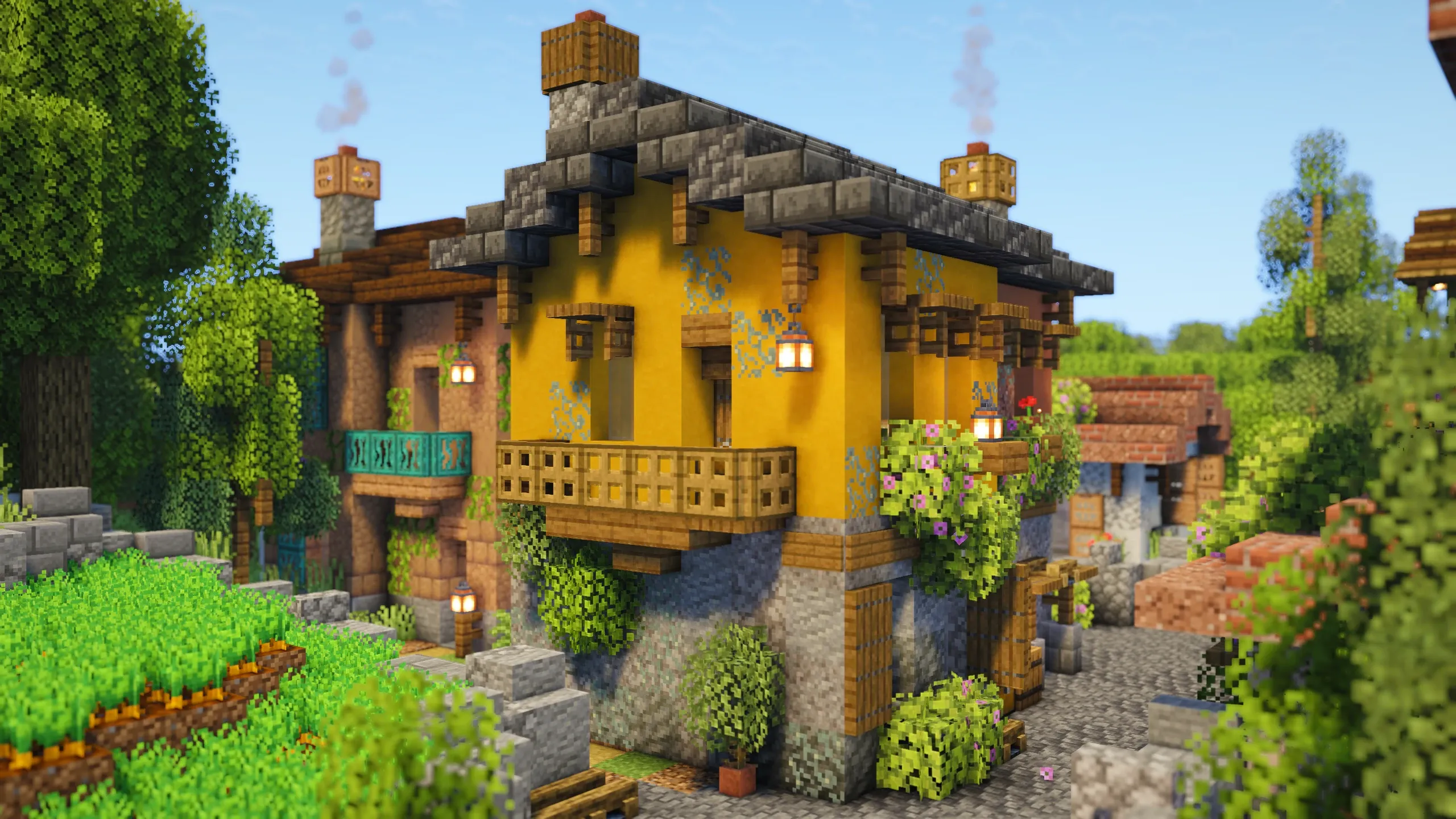 Italian Slate Roof House, a Minecraft house, in-game photo 2