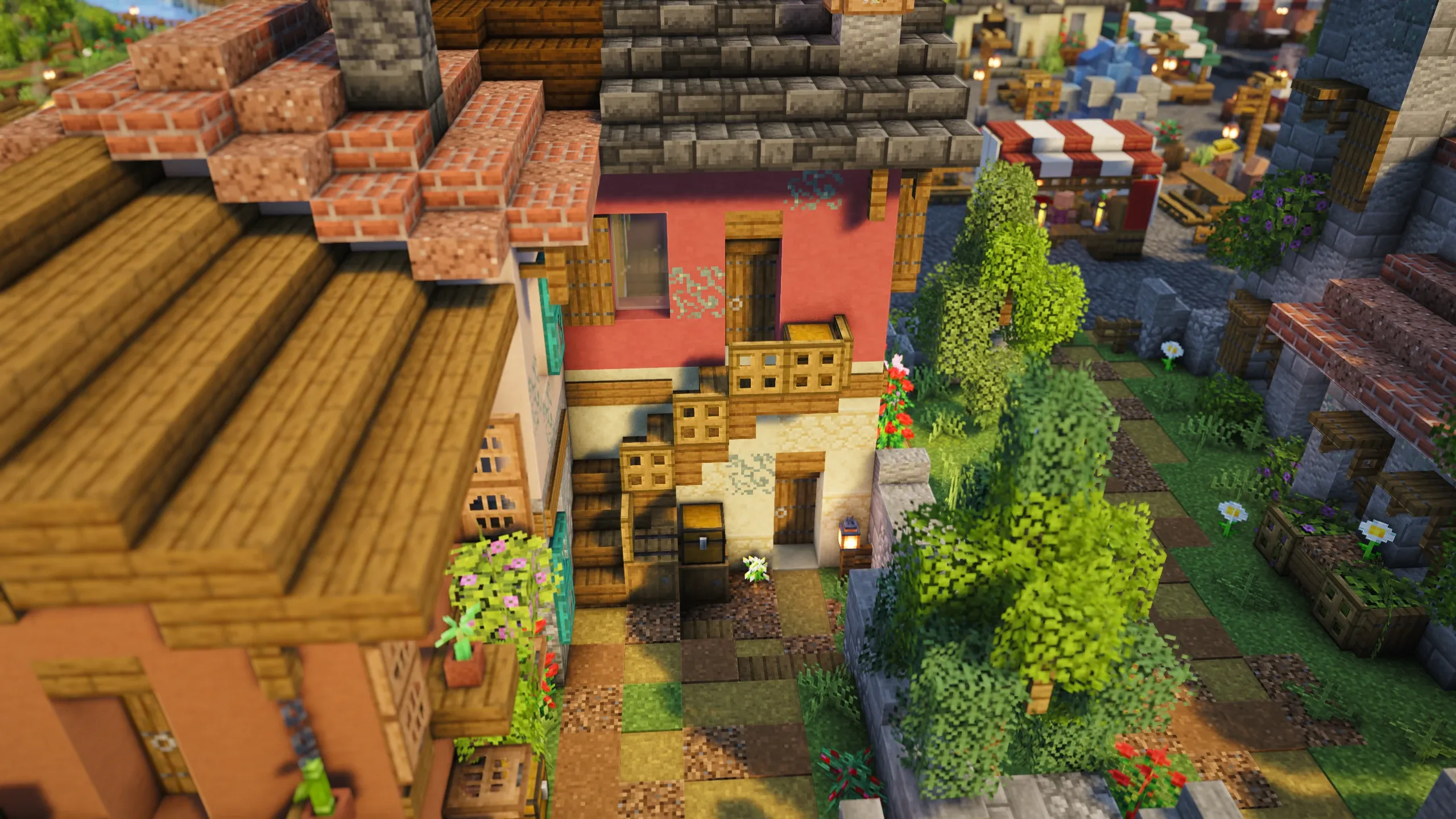 Italian Terrace Row, a Minecraft house, in-game photo 5