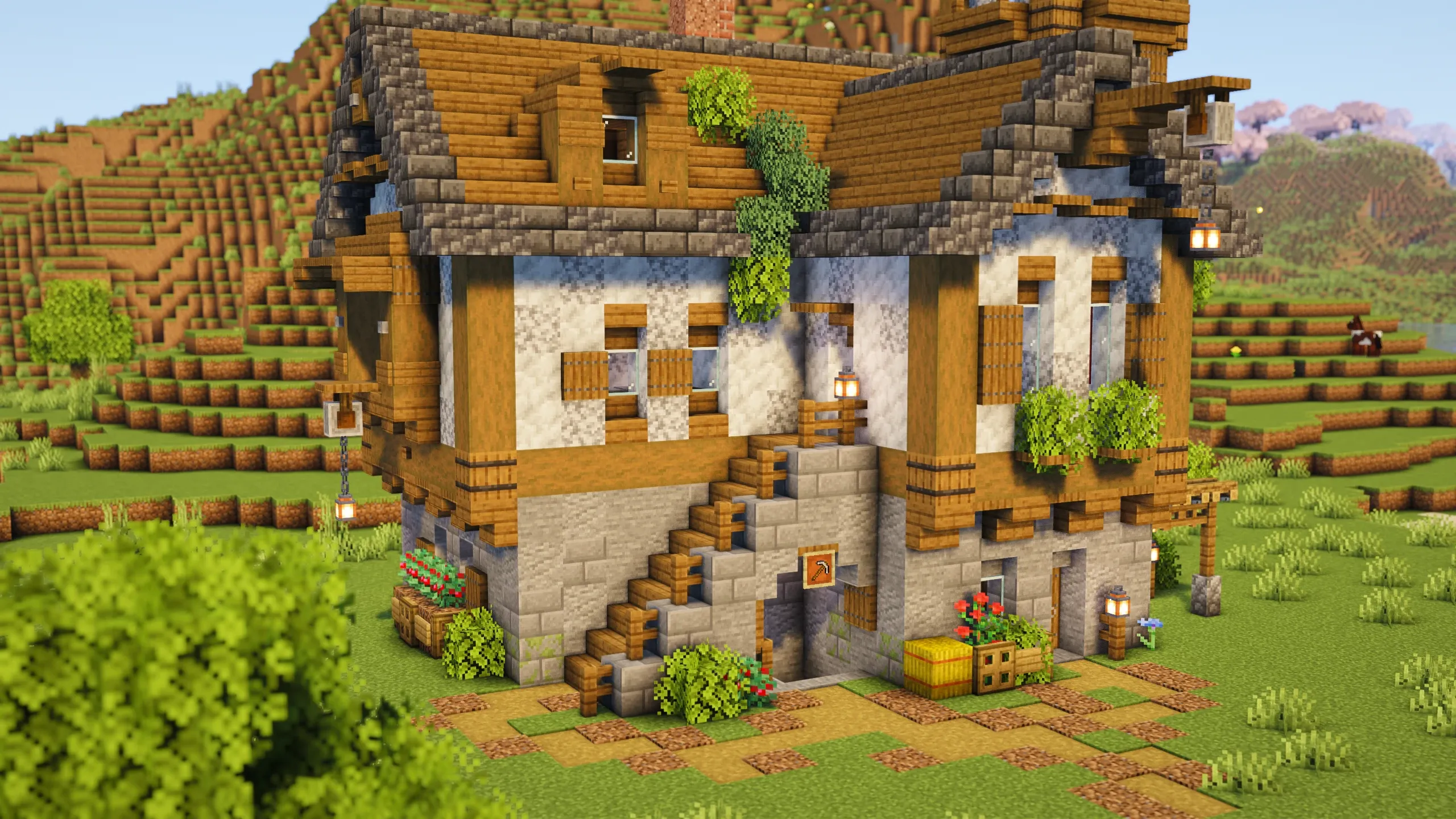 Large Medieval House, a Minecraft house, in-game photo 3