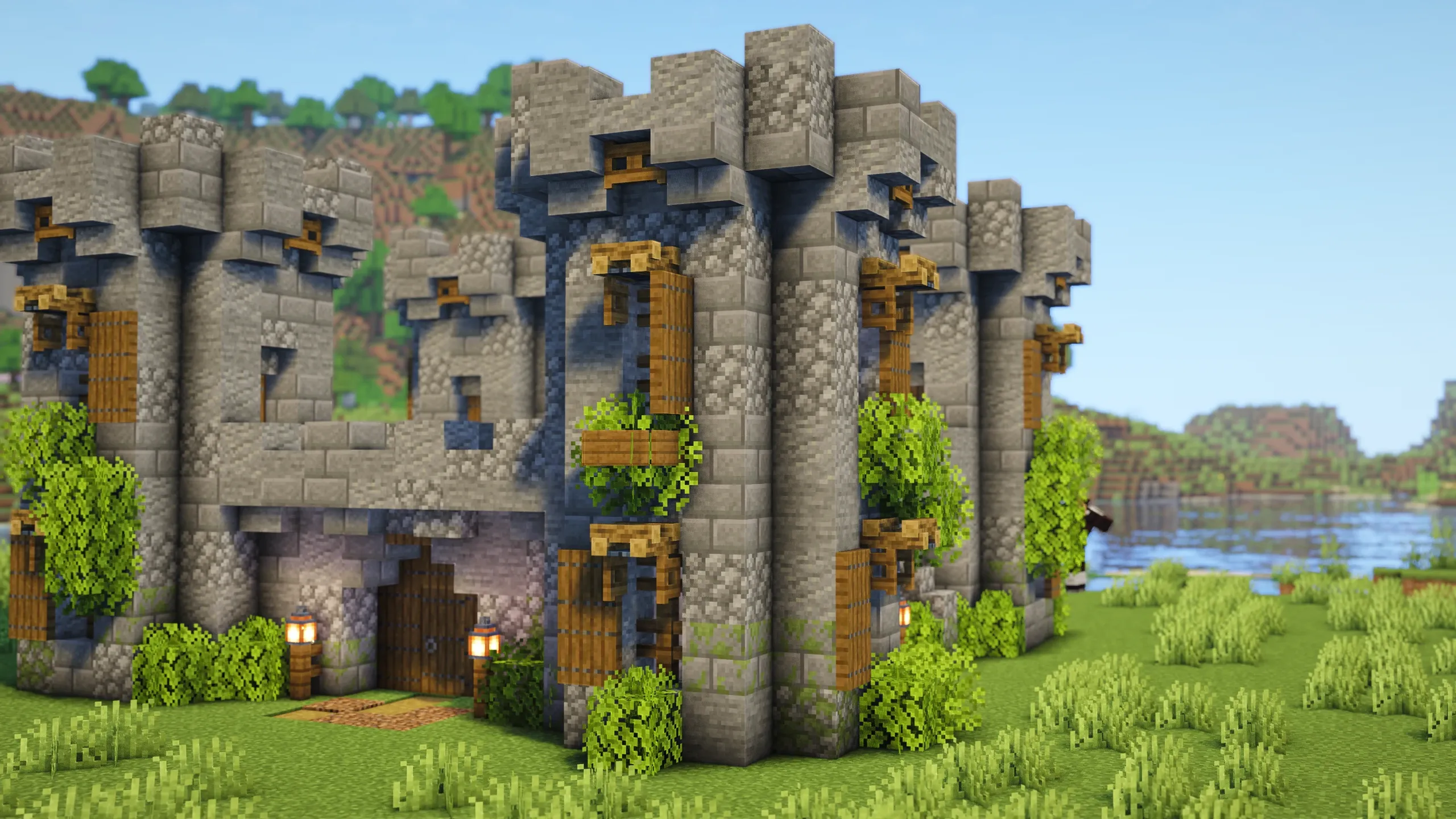 4-Tower Castle, a Minecraft starter castle, in-game photo 2