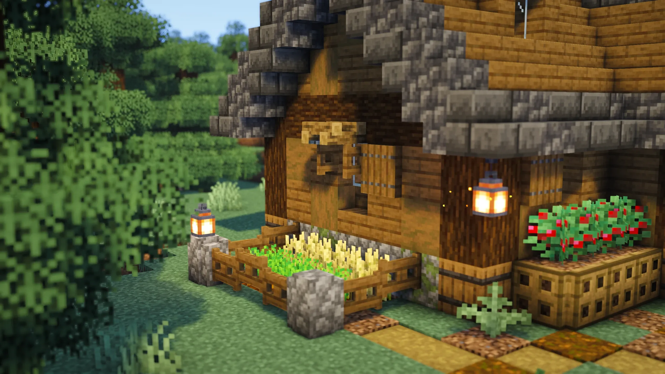 Highgable Cottage, a Minecraft starter house and survival base, in-game photo 2