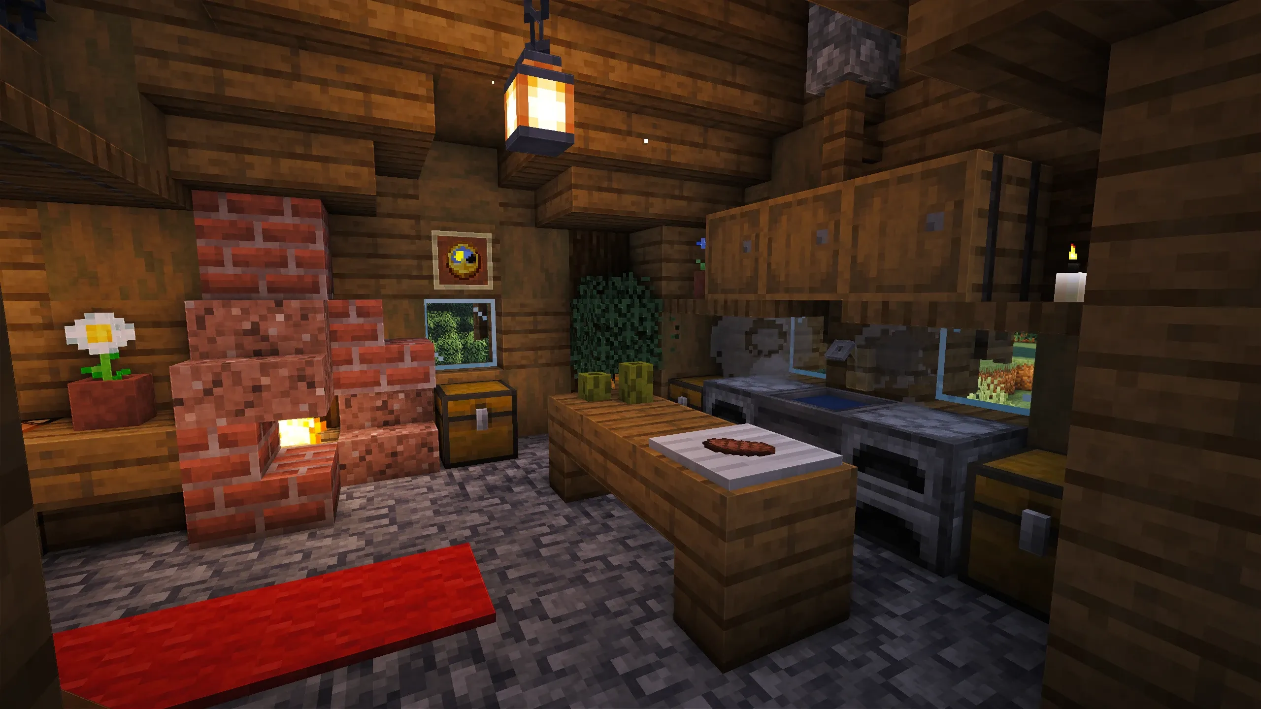 Highgable Cottage, a Minecraft starter house and survival base, in-game photo 4