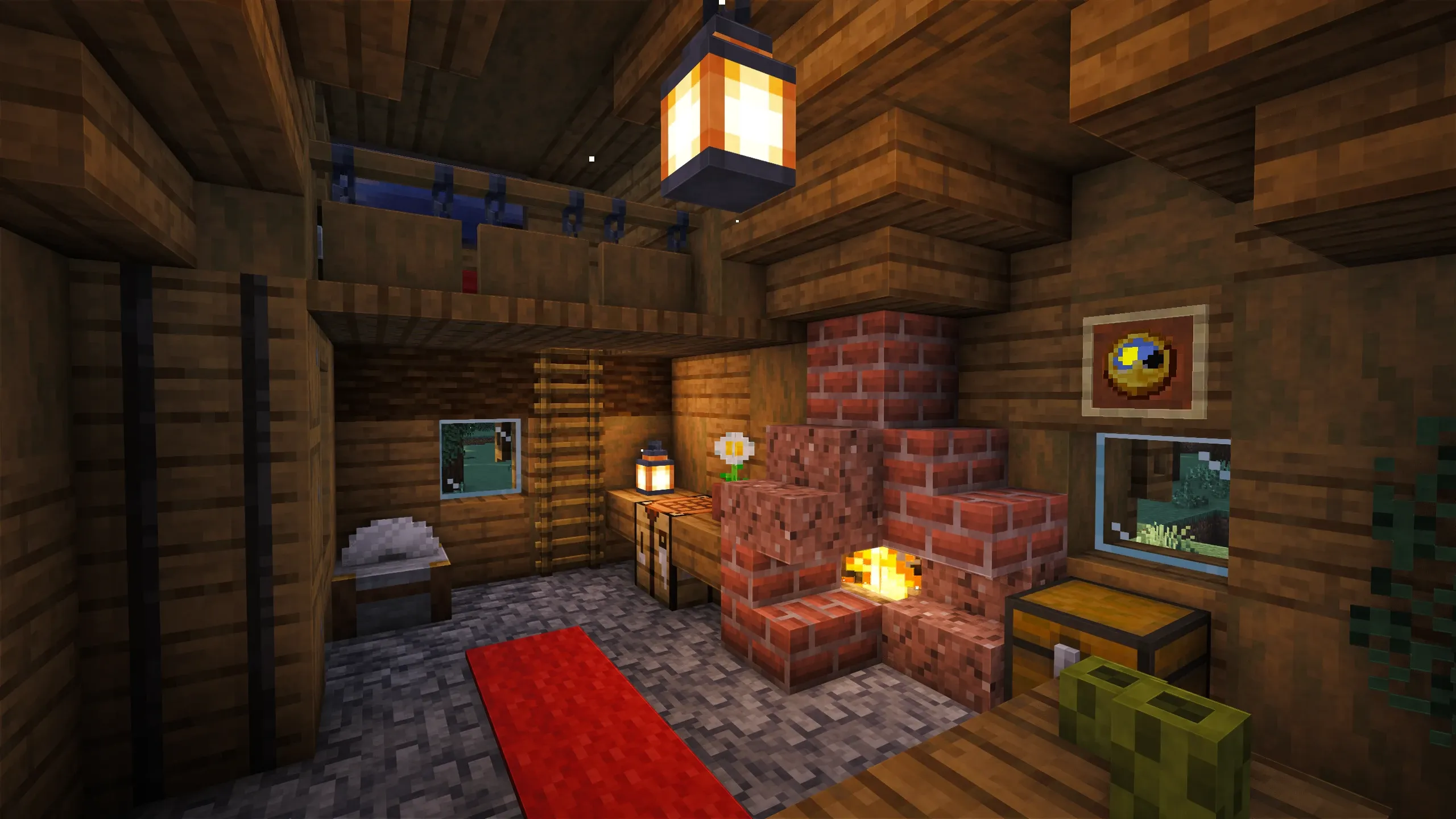 Highgable Cottage, a Minecraft starter house and survival base, in-game photo 5