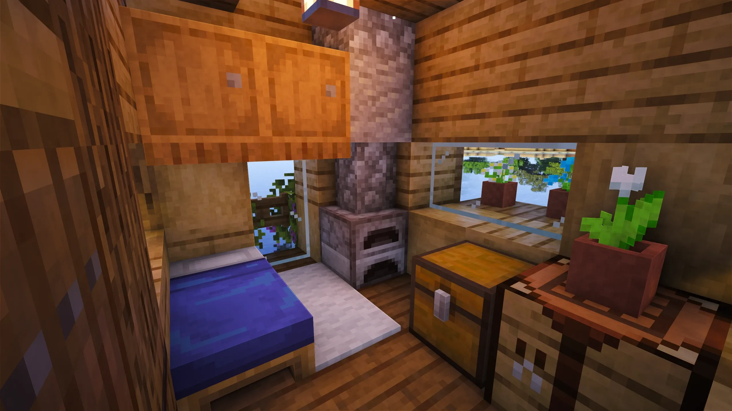 Floating Starter House, a Minecraft starter house and survival base, in-game photo 4