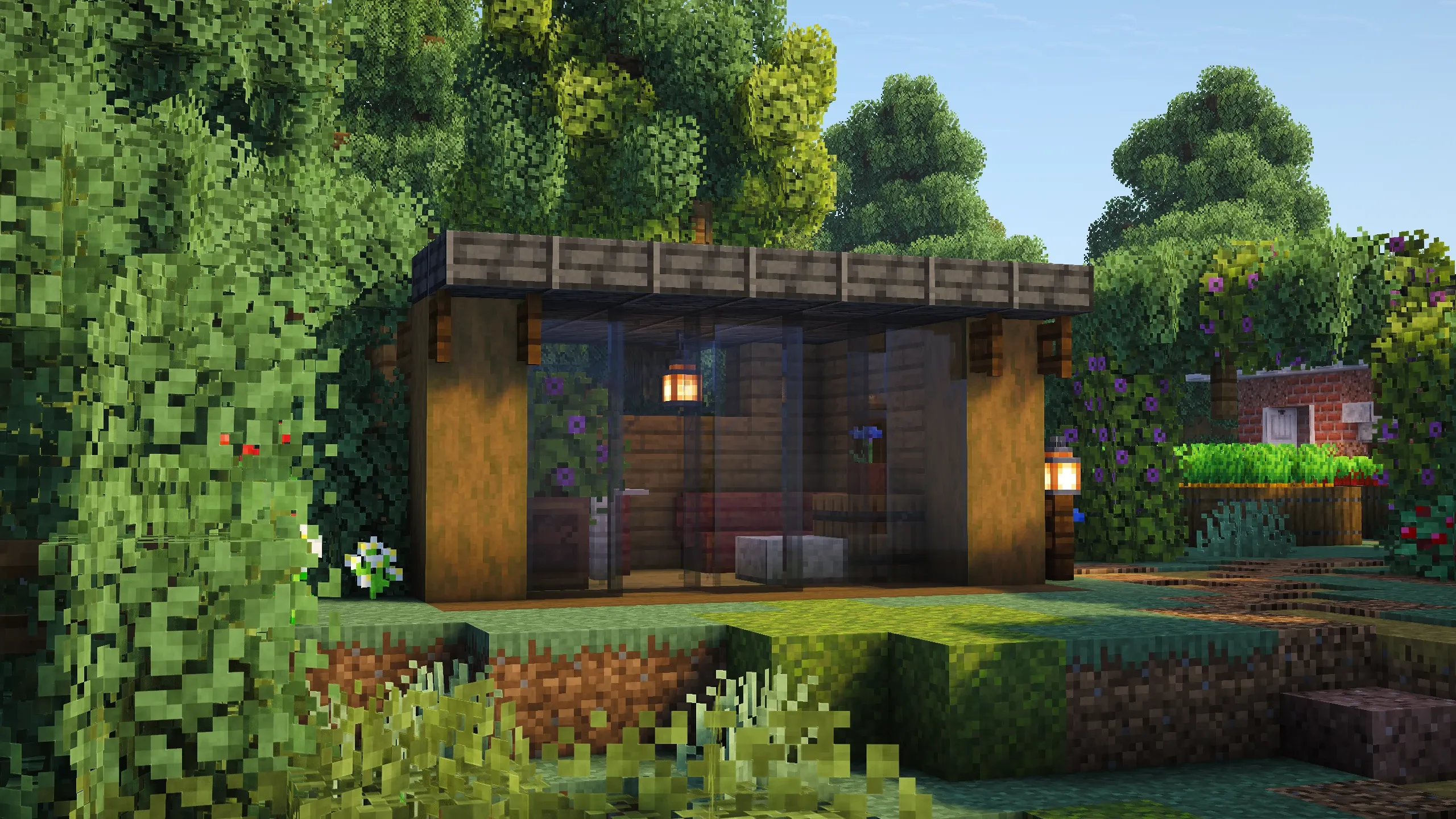 Small Garden Room, a Minecraft starter house and survival base, in-game photo 2