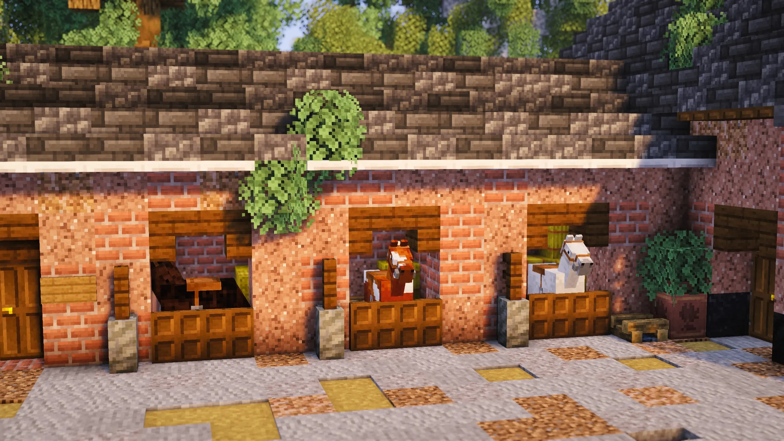 British Horse Stable, a Minecraft build, in-game photo 3