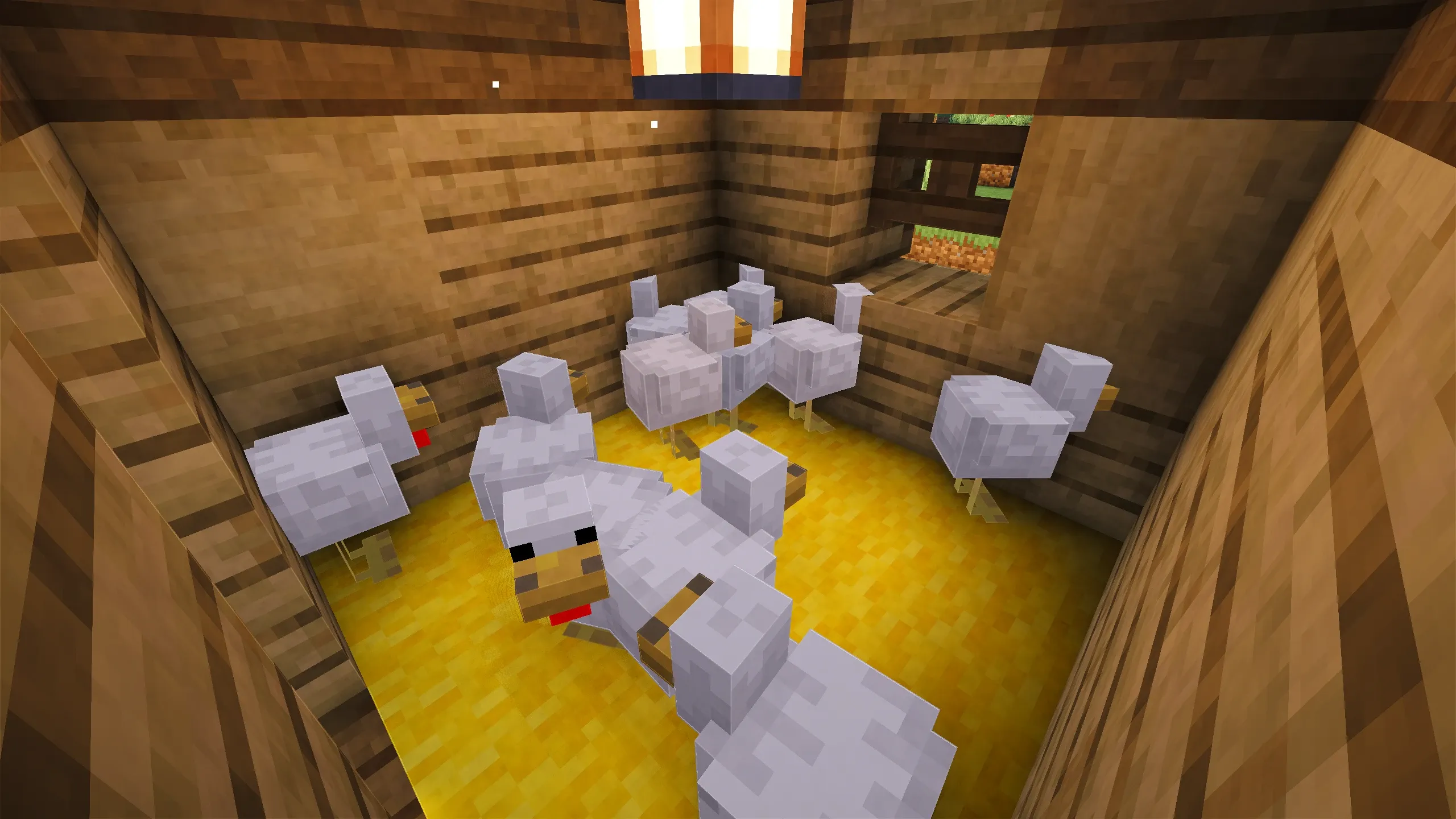 Chicken Coop #2, a Minecraft starter build, in-game photo 3