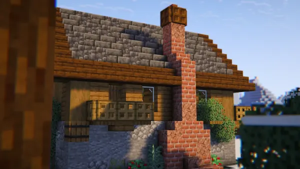 Highland Spruce Lodge, a Minecraft starter house and survival base, in-game photo 5