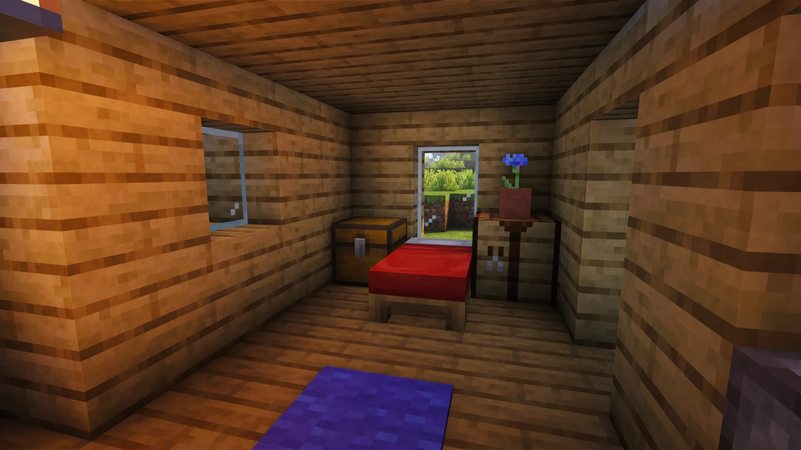 Small Modern House, a Minecraft starter house and survival base, in-game photo 5