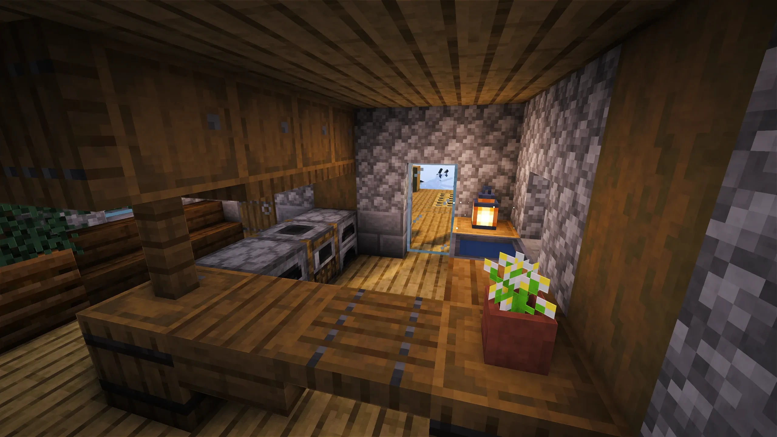 Lakeside Starter House, a Minecraft starter house and survival base, in-game photo 4