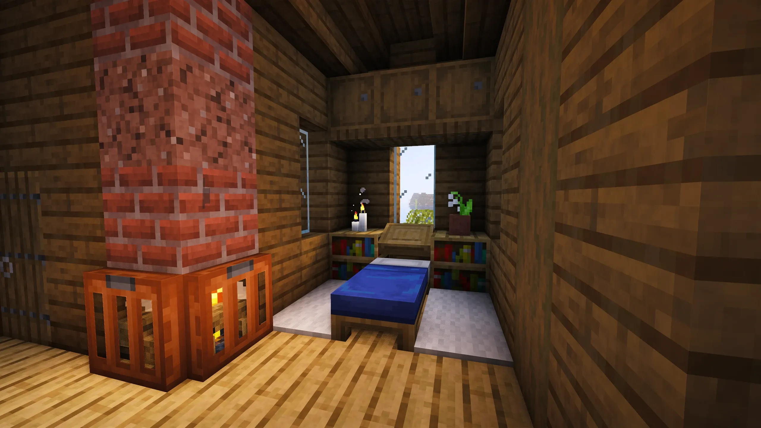 Lakeside Starter House, a Minecraft starter house and survival base, in-game photo 6