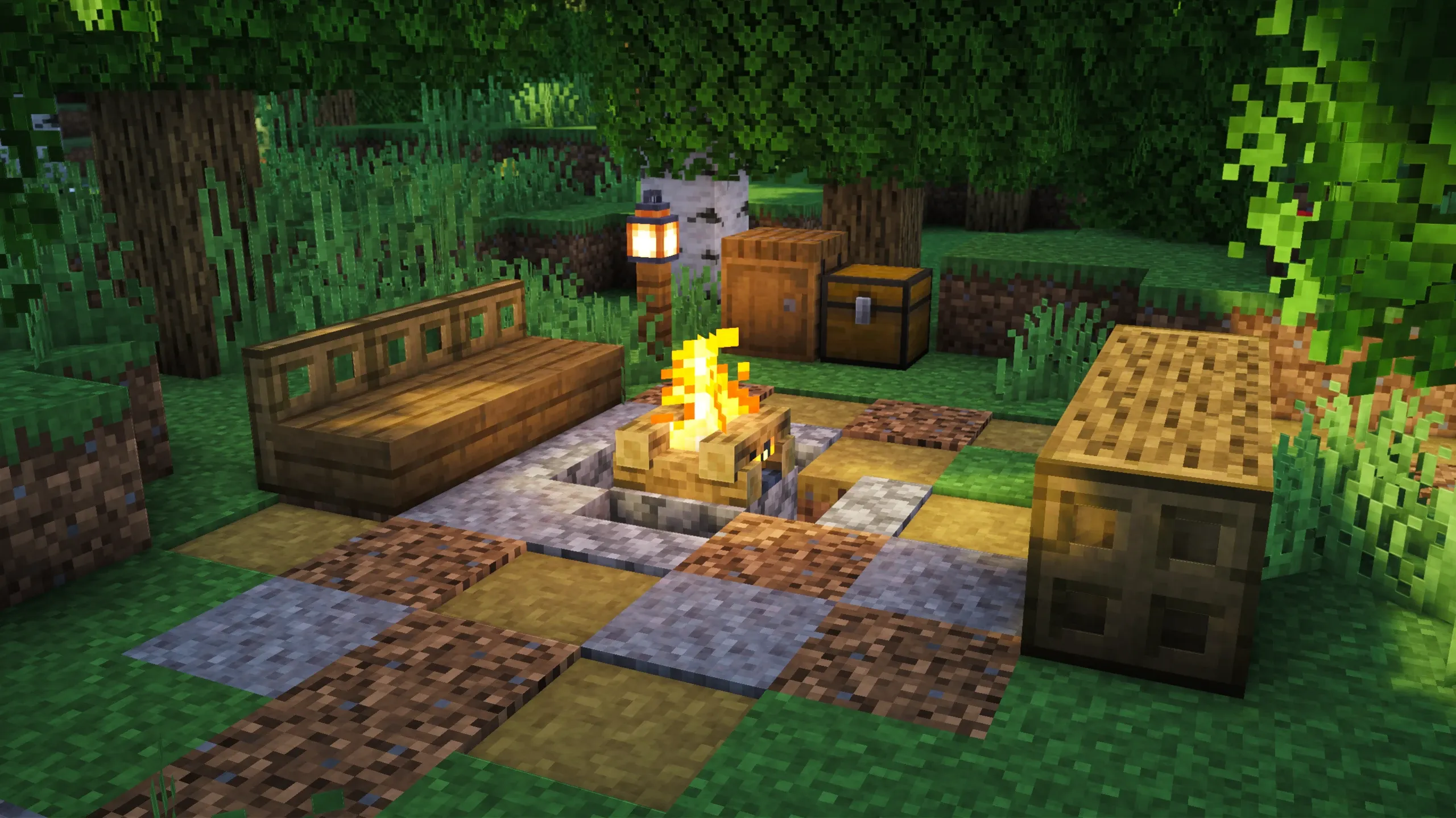 Campfire, a Minecraft build, in-game photo 2