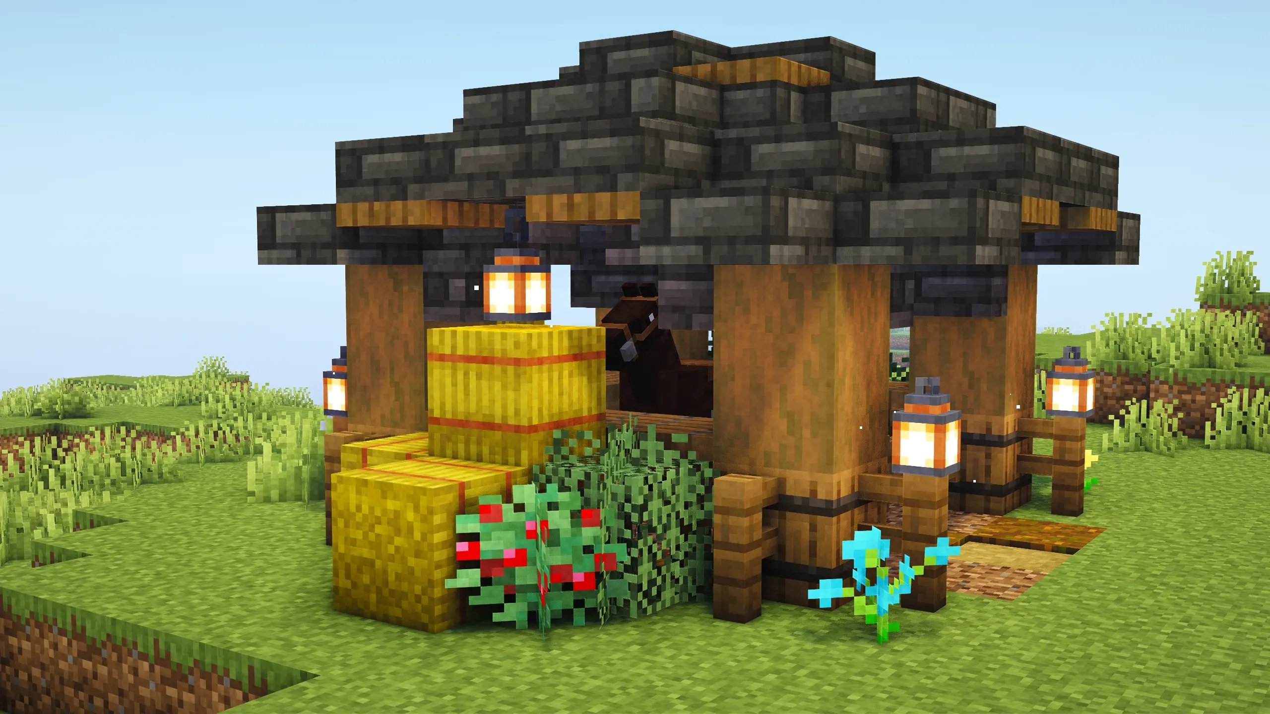 Field Stable, a Minecraft starter build, in-game photo 2