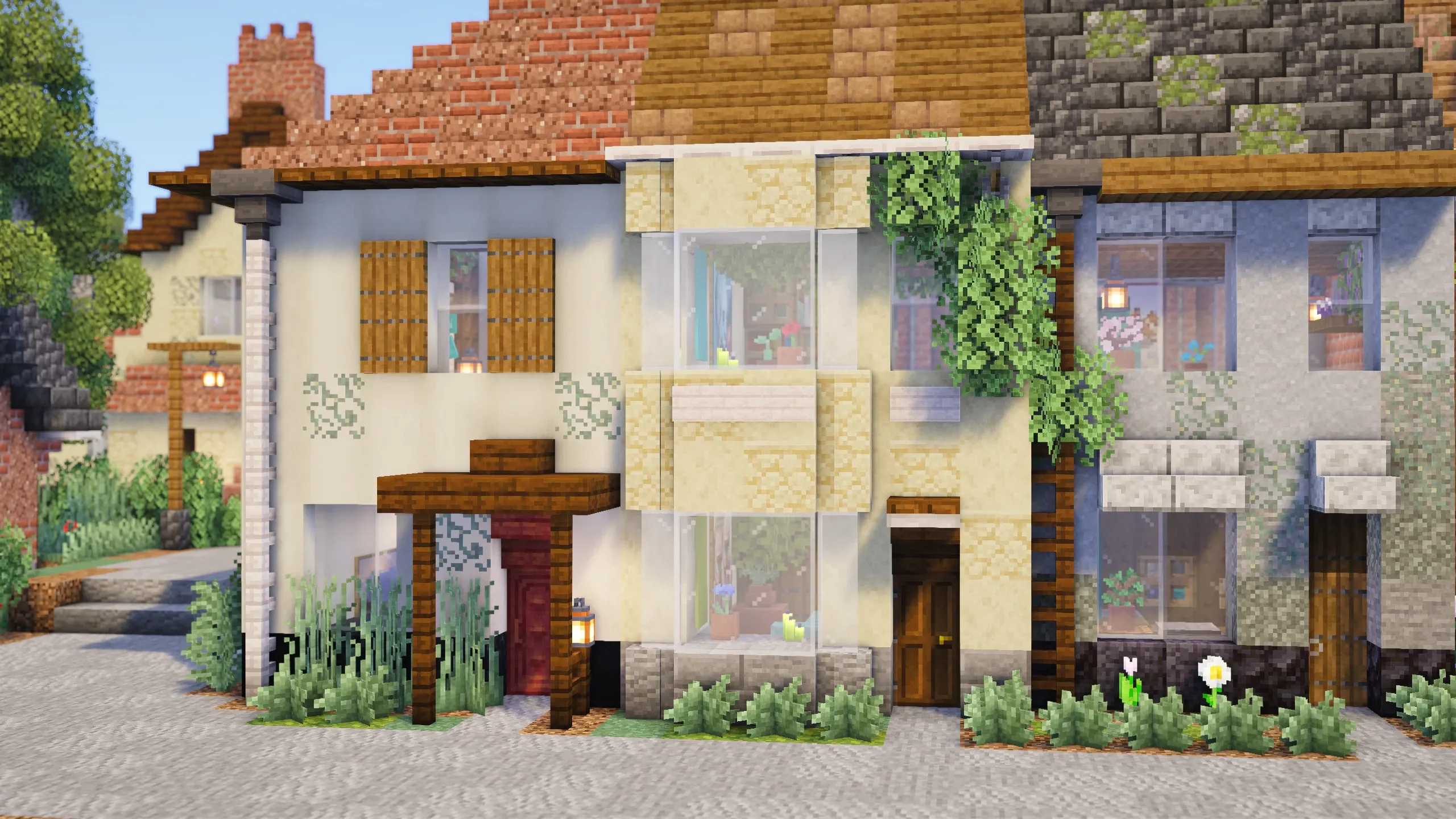 British Mixed Terrace, a Minecraft house, in-game photo 2