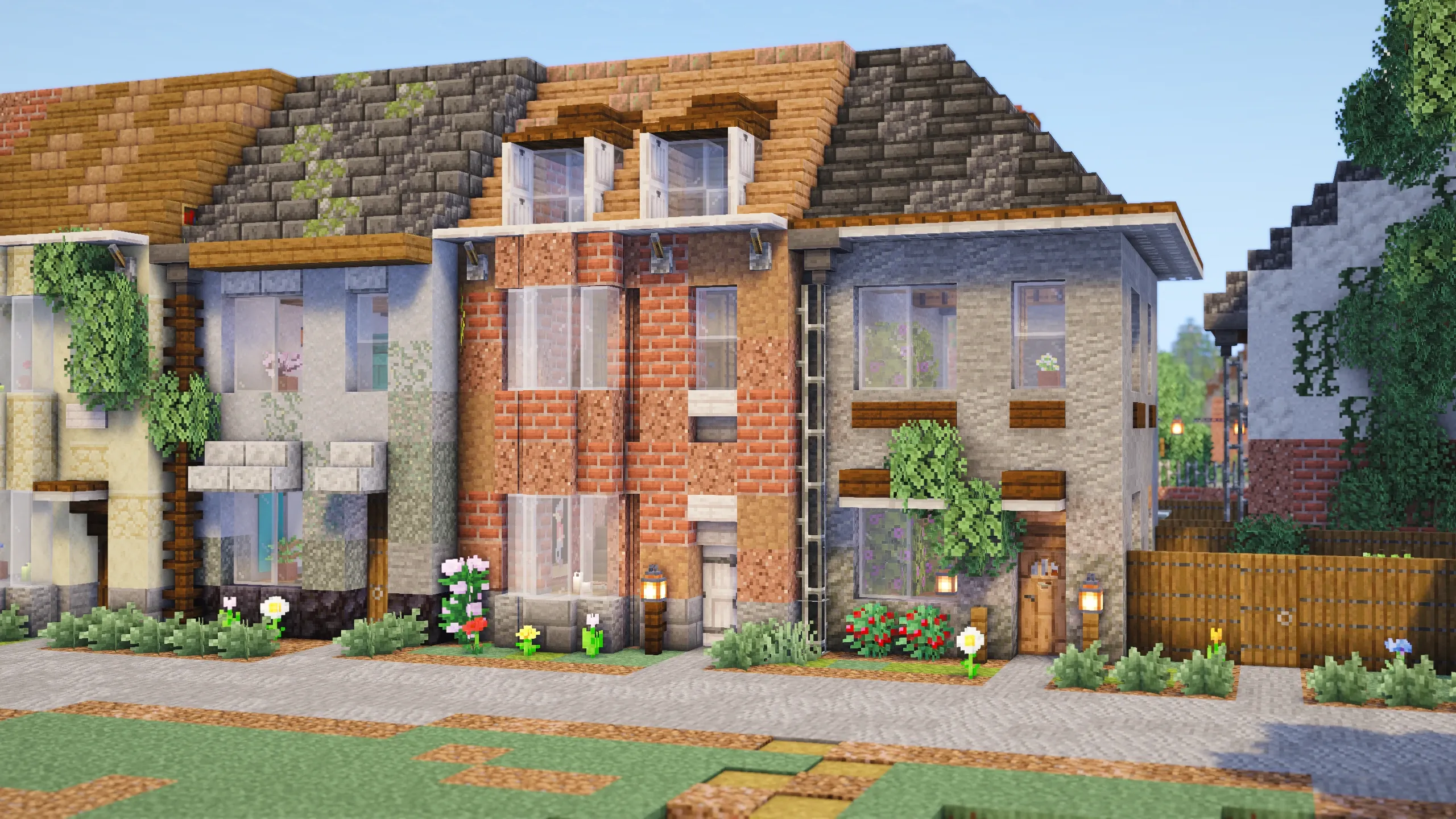British Mixed Terrace, a Minecraft house, in-game photo 3