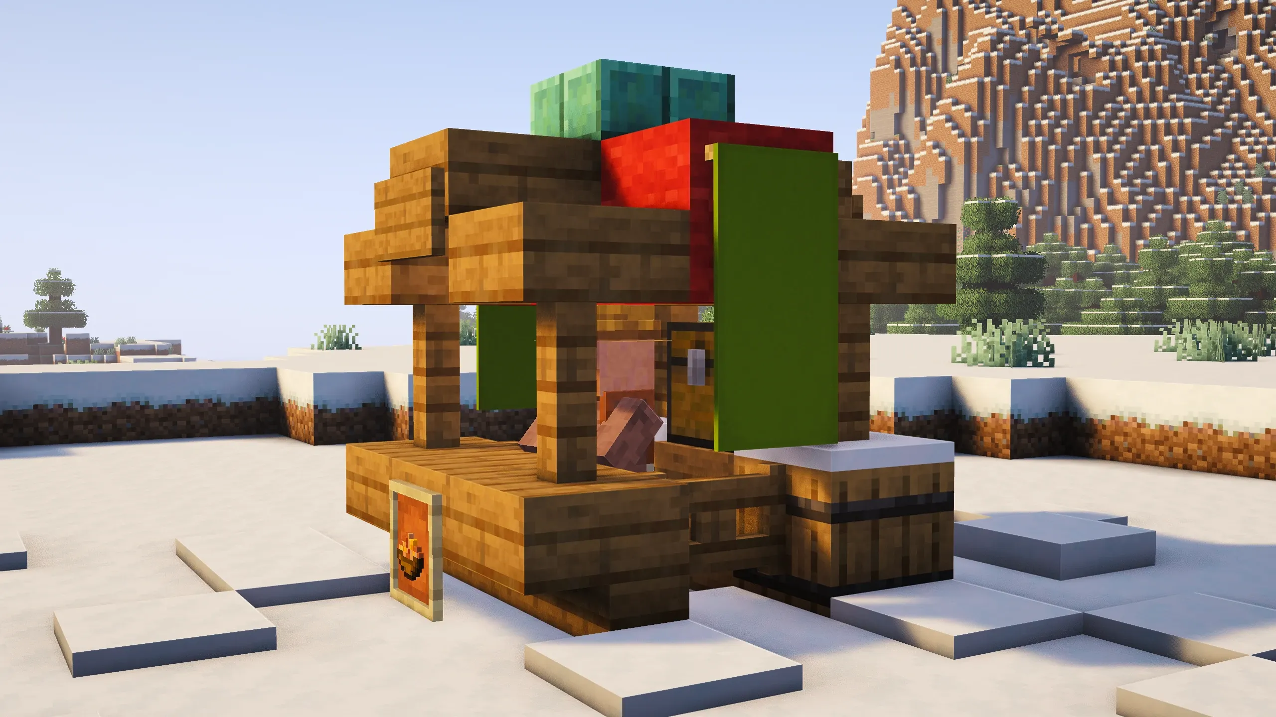 Festive Market Stall #1, a Minecraft build, in-game photo 2
