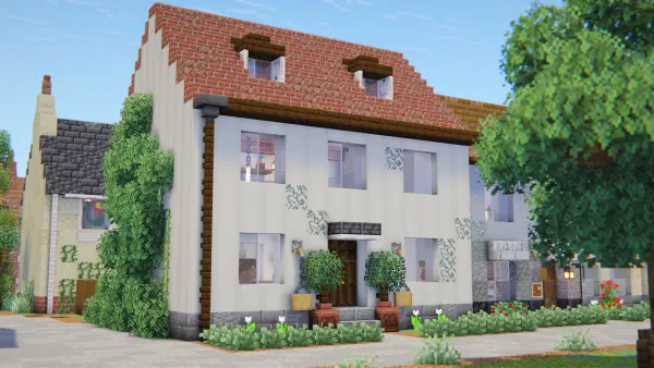 British Dormer House, a Minecraft house, in-game photo 2