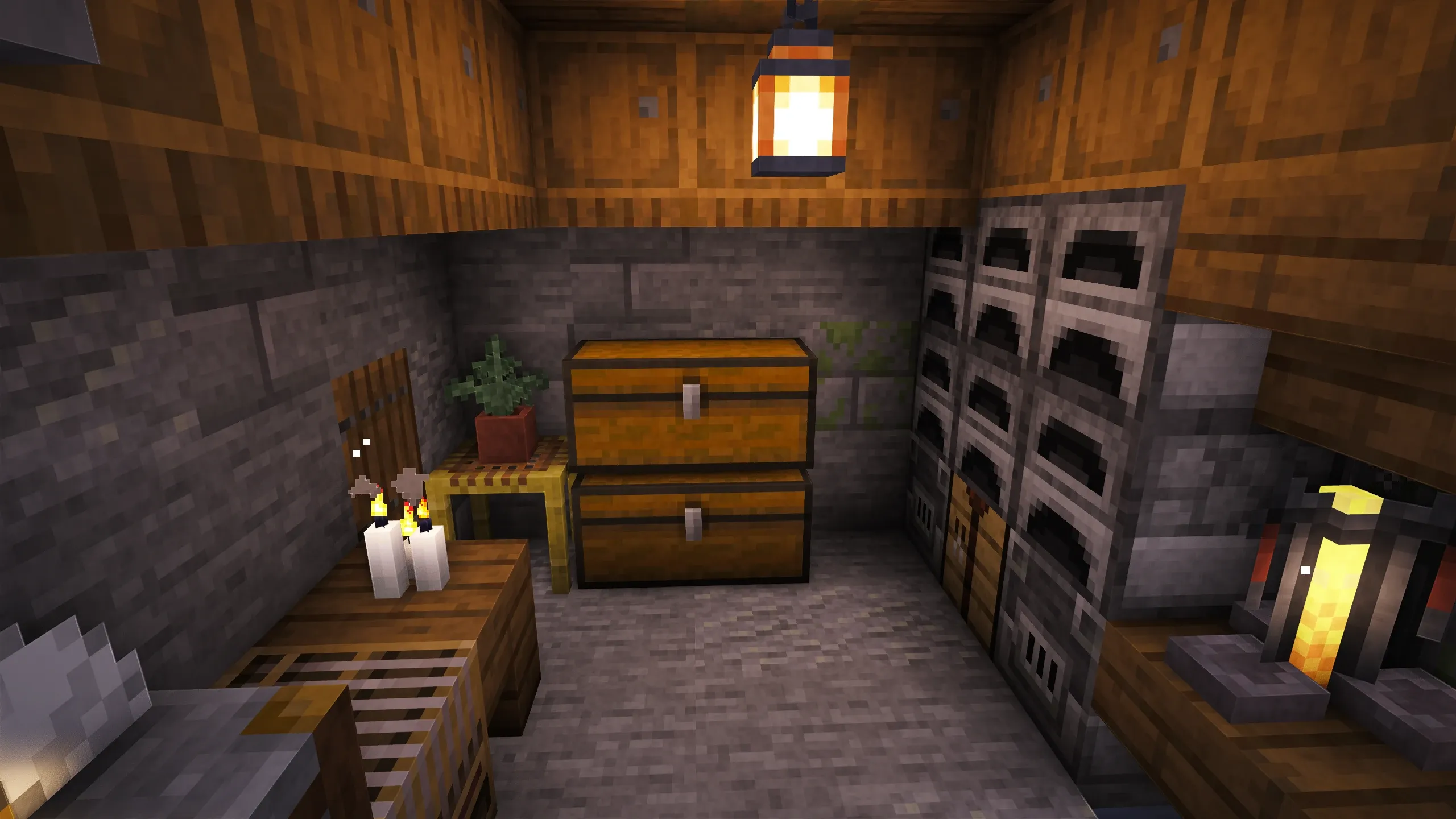 Twincrest House, a Minecraft starter house and survival base, in-game photo 3