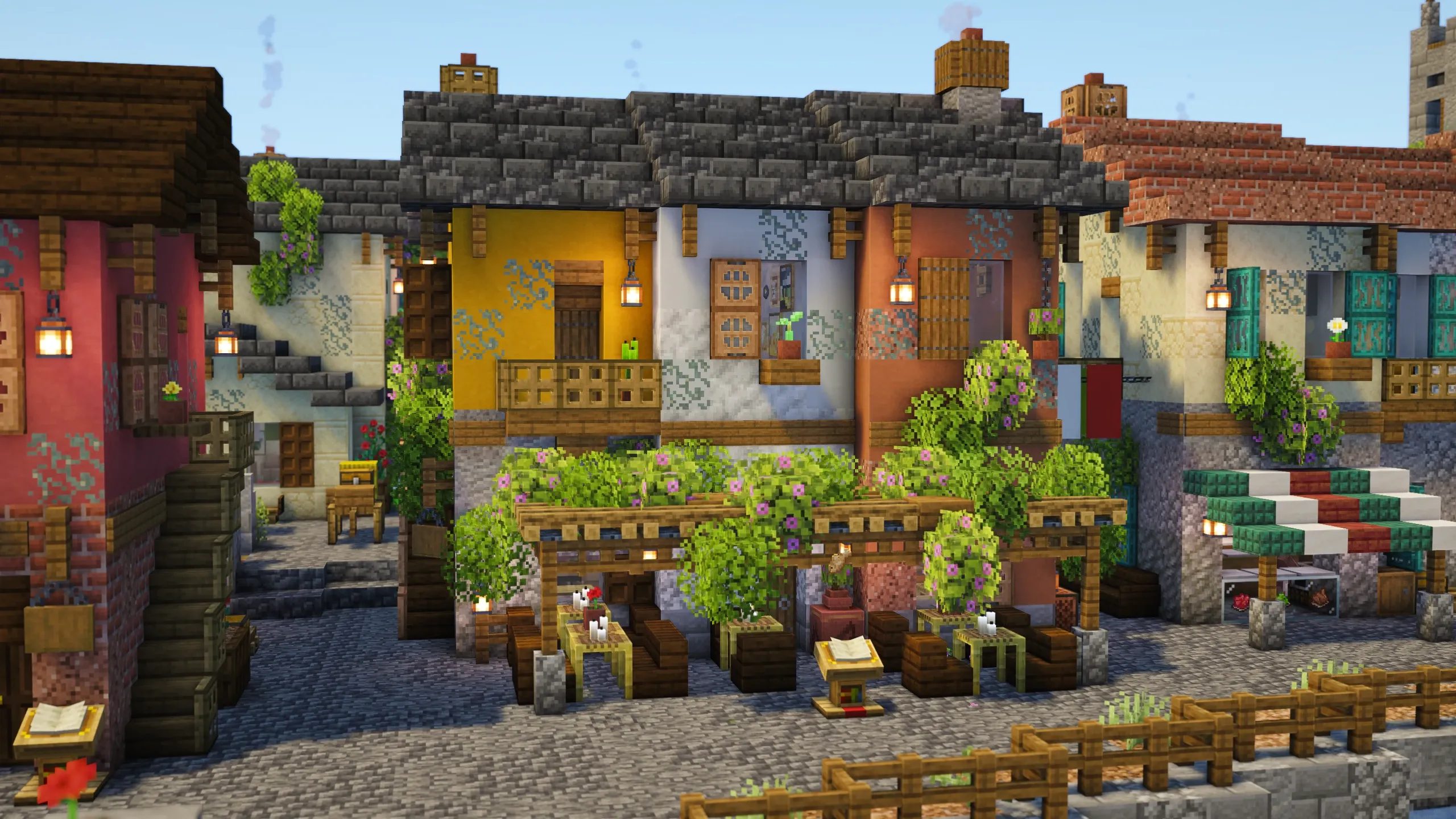 Italian Tricolour Restaurant, a Minecraft house, in-game photo 2