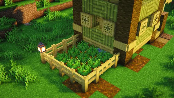 Bamboo Lookout, a Minecraft starter house and survival base, in-game photo 3