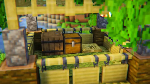 Bamboo Lookout, a Minecraft starter house and survival base, in-game photo 4