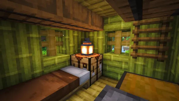 Bamboo Lookout, a Minecraft starter house and survival base, in-game photo 5