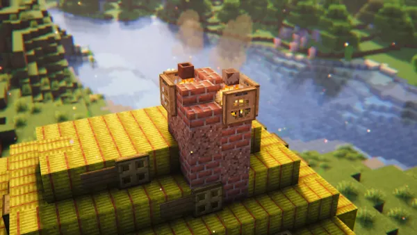 Ukraine Inspired House, a Minecraft starter house and survival base, in-game photo 4