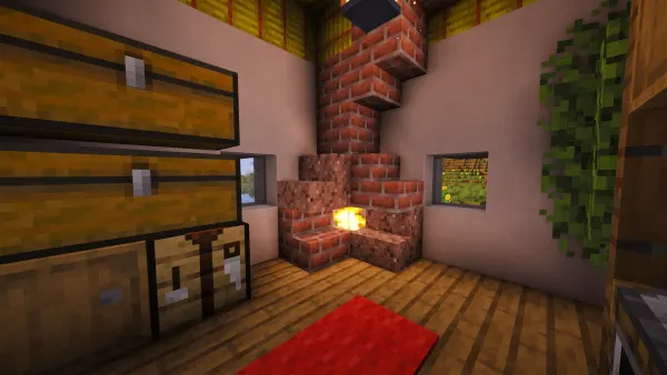 Ukraine Inspired House, a Minecraft starter house and survival base, in-game photo 5