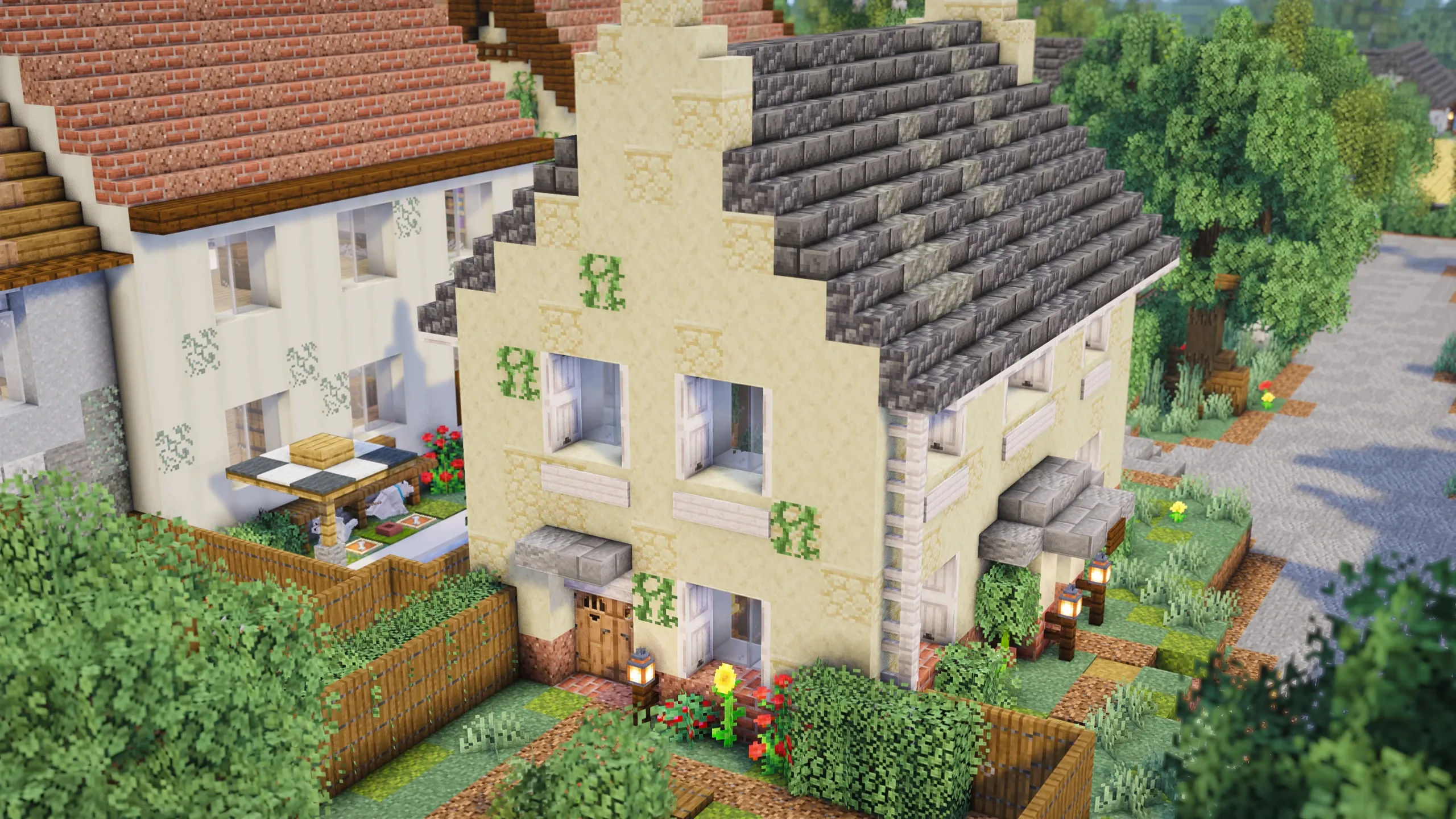 British Library, a Minecraft house, in-game photo 2