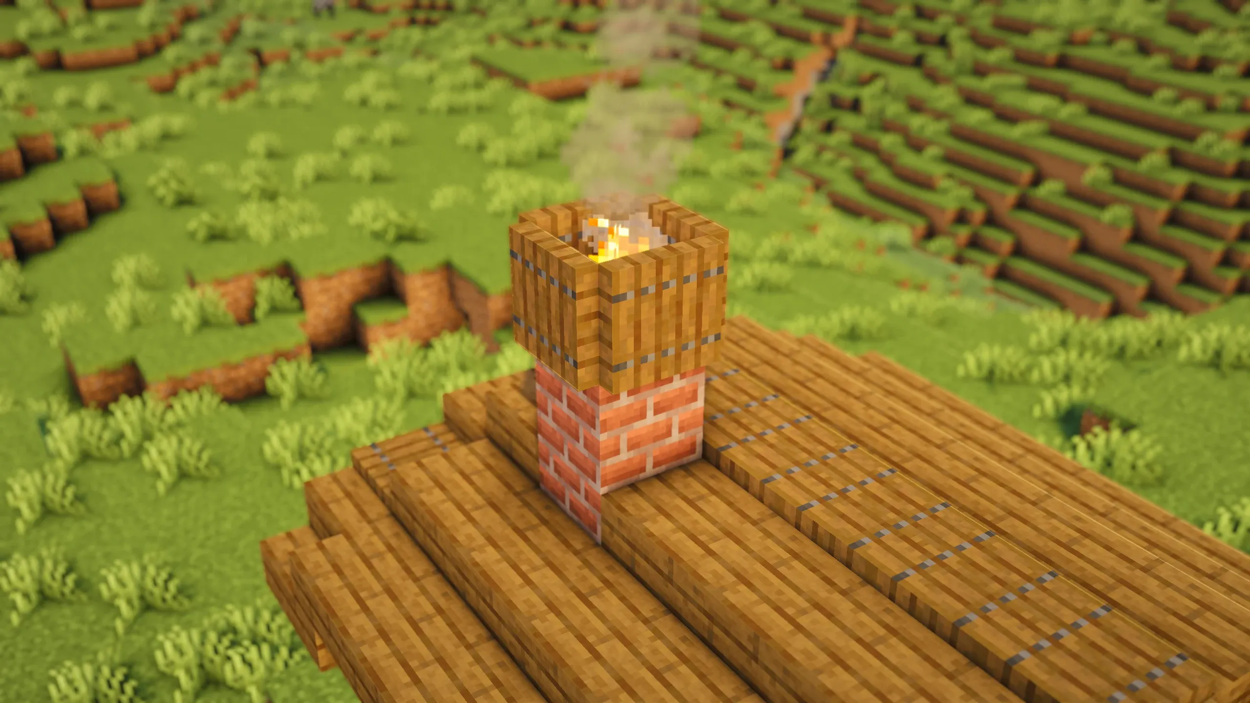 Oakarch Lodge, a Minecraft starter house and survival base, in-game photo 3