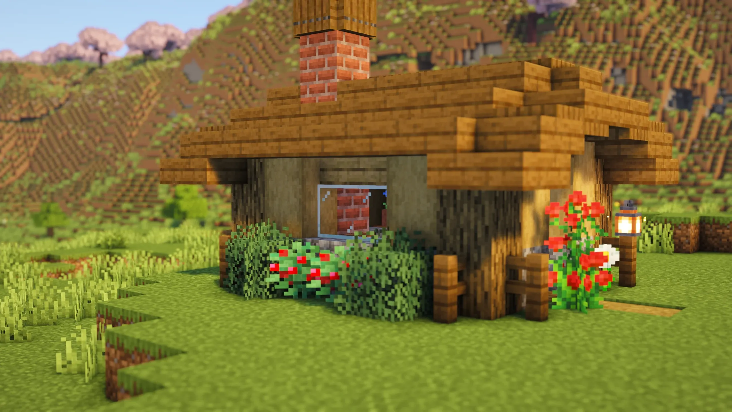 Oakarch Lodge, a Minecraft starter house and survival base, in-game photo 2