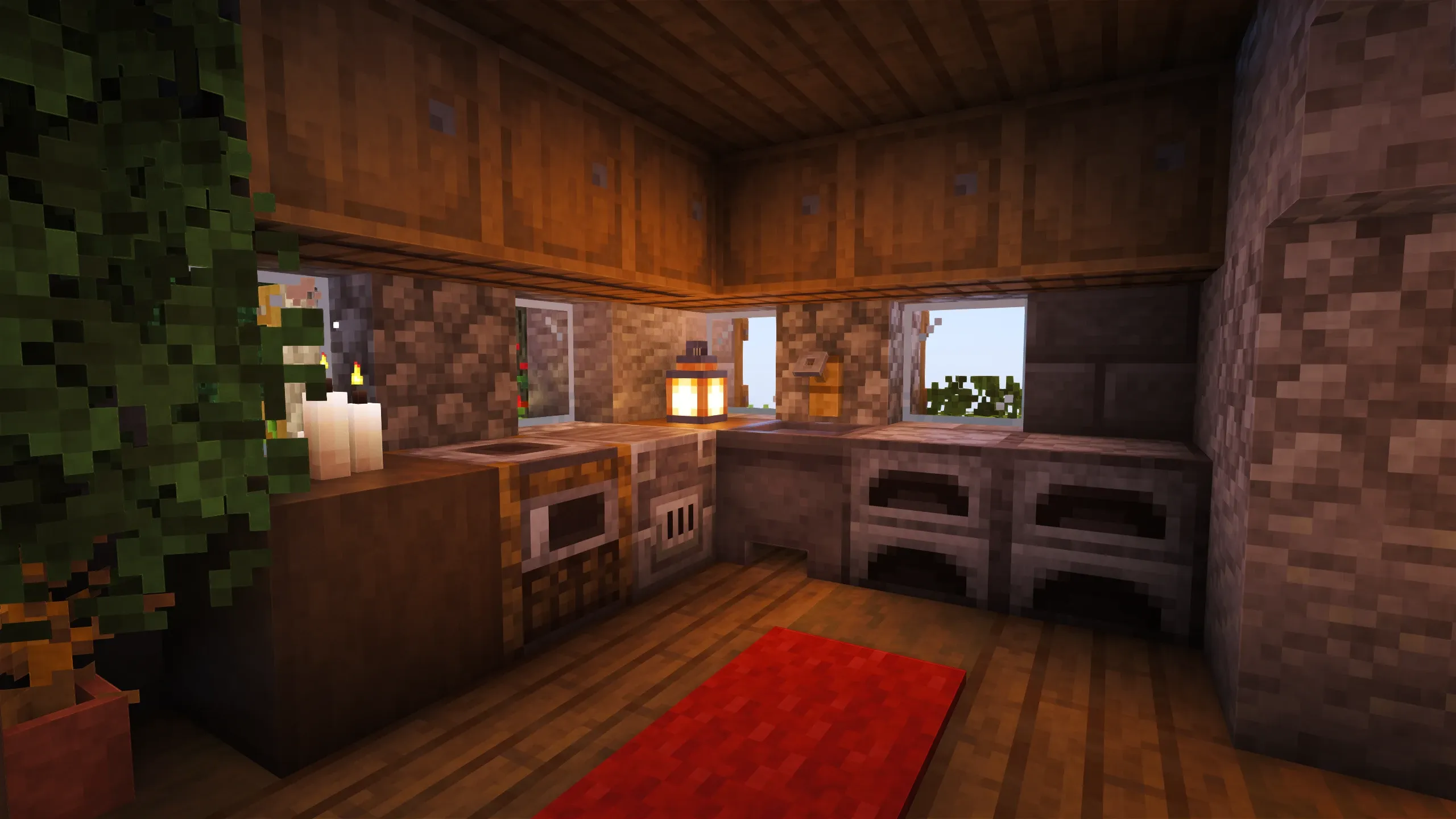 Medieval Slate House, a Minecraft starter house and survival base, in-game photo 6