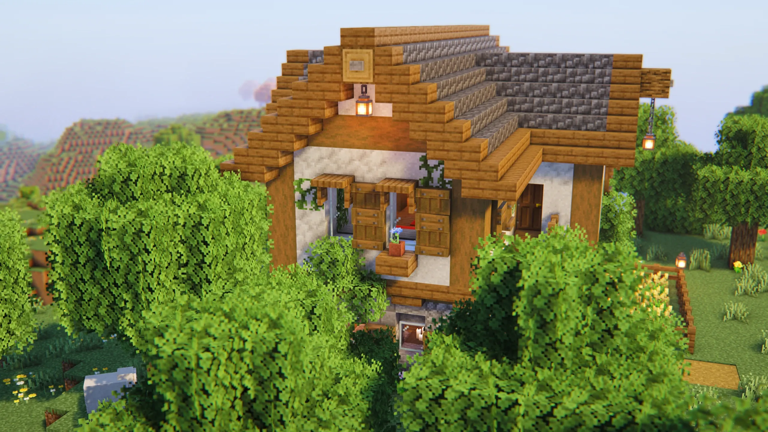 Medieval Slate House, a Minecraft starter house and survival base, in-game photo 4