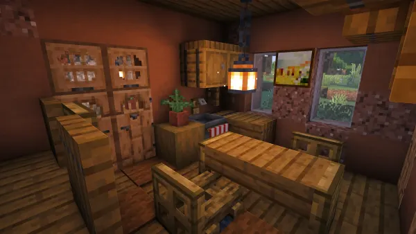 Italian White Tower House, a Minecraft starter house and survival base, in-game photo 5