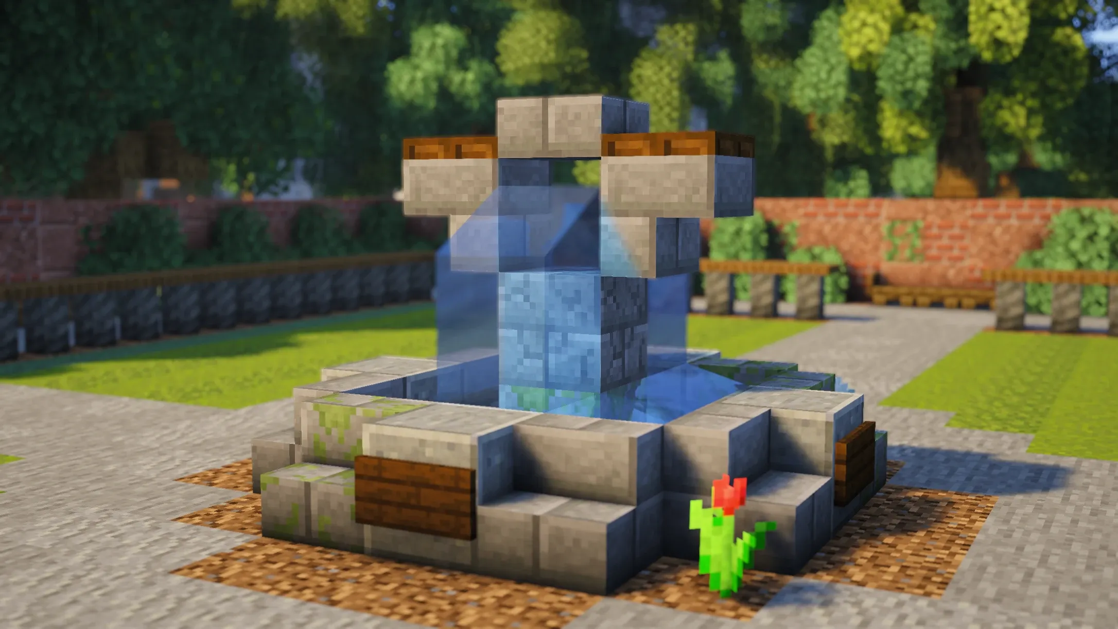 Fountain #3, a Minecraft build, in-game photo 2