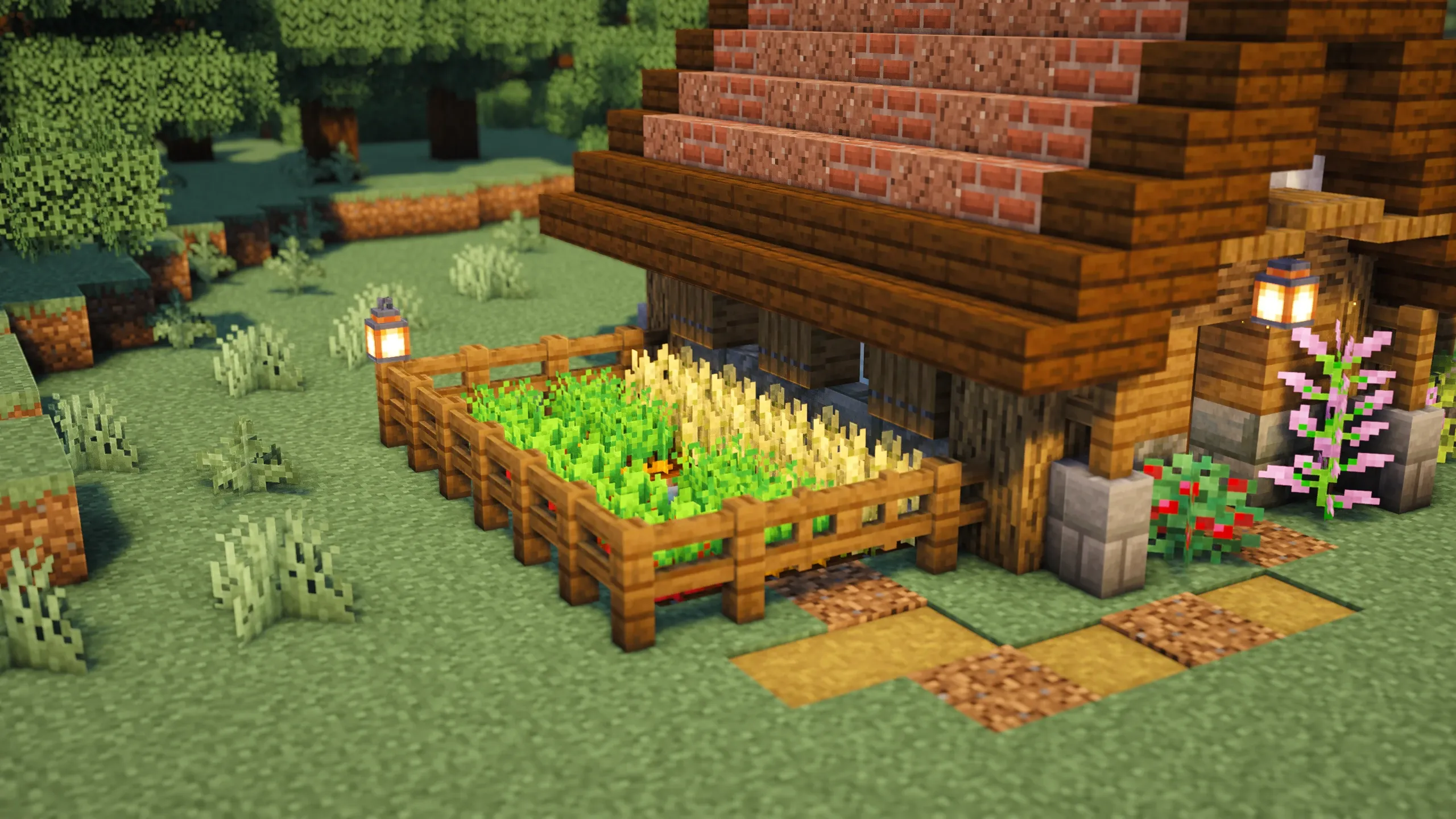 Cropbrook Cottage, a Minecraft starter house and survival base, in-game photo 2