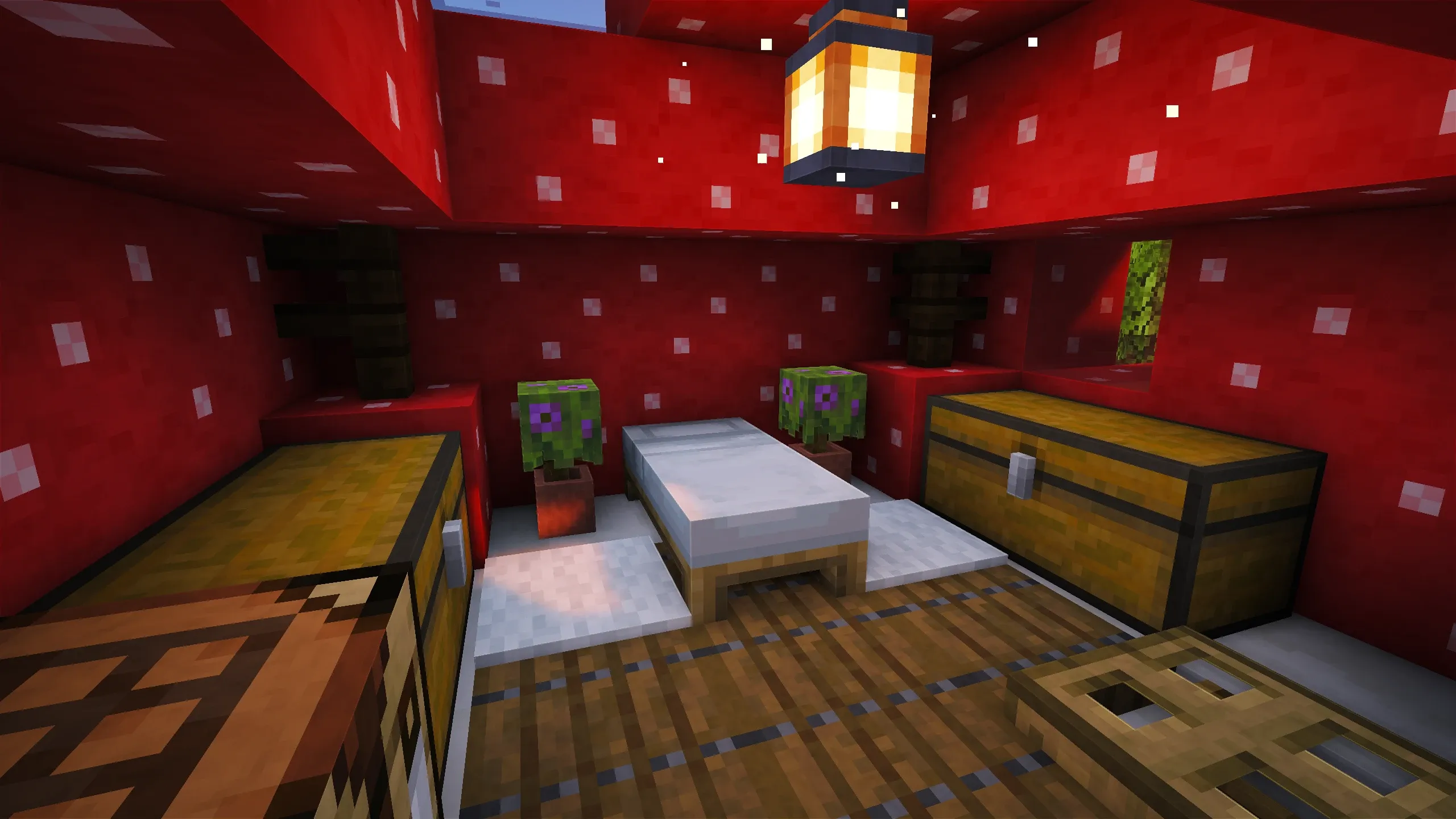 Red Mushroom House, a Minecraft starter house and survival base, in-game photo 5
