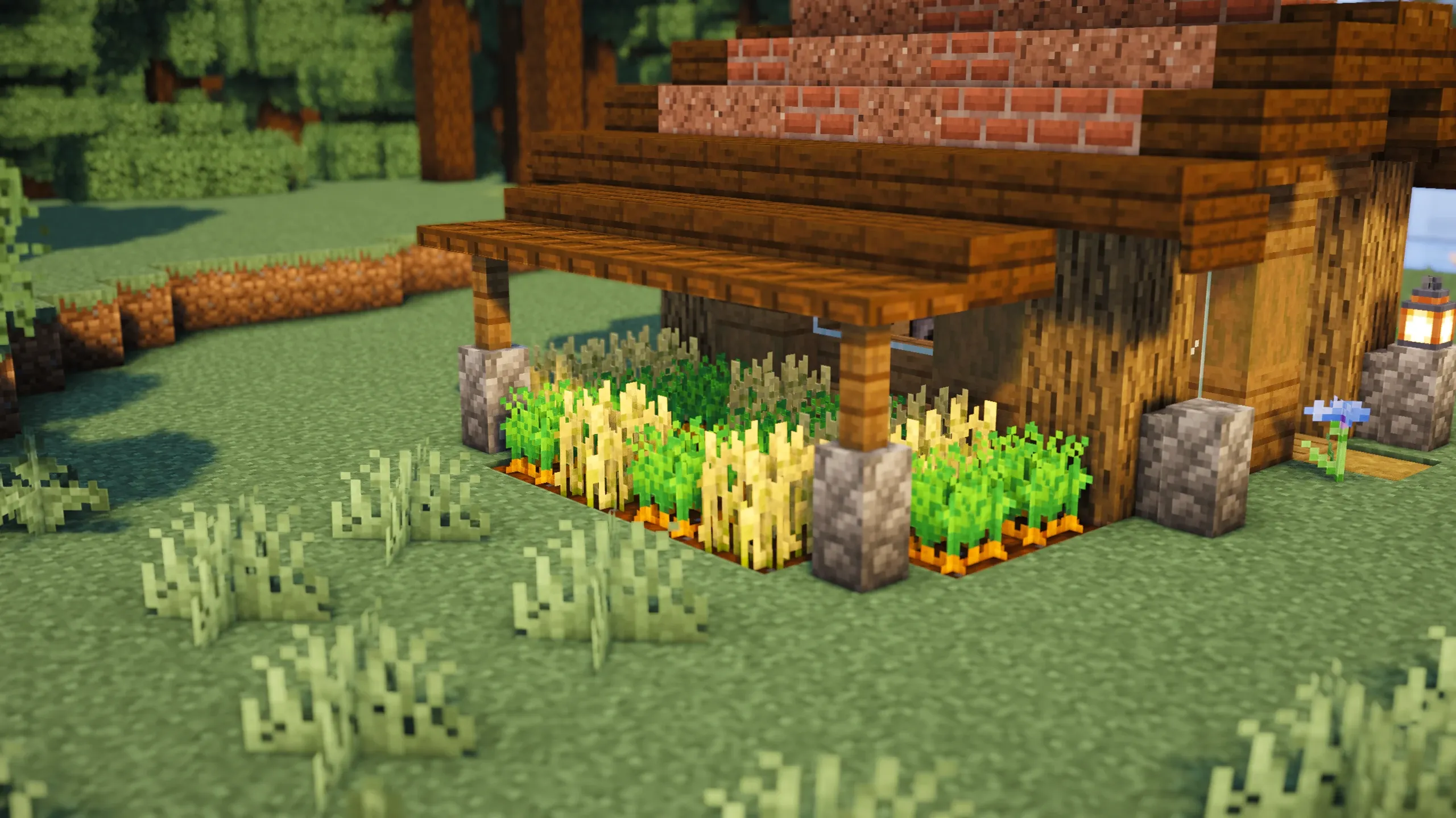 Emberpane Cottage, a Minecraft starter house and survival base, in-game photo 2