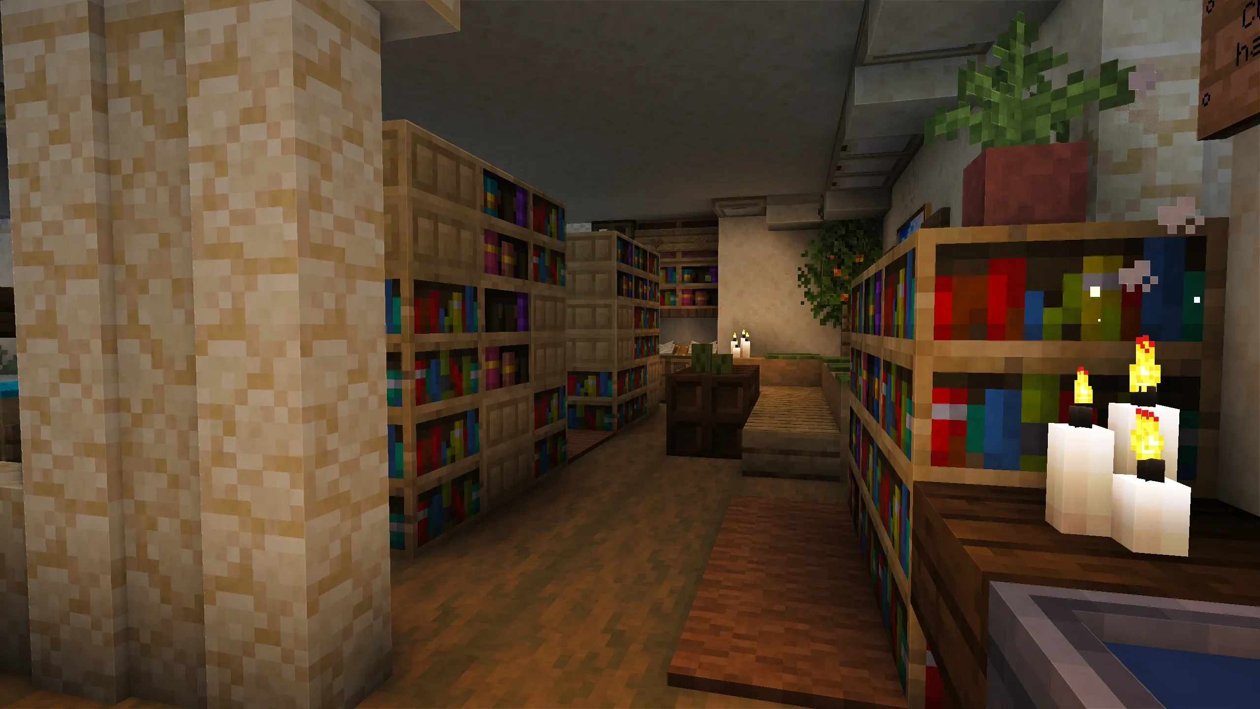 Italian Library, a Minecraft build, in-game photo 3