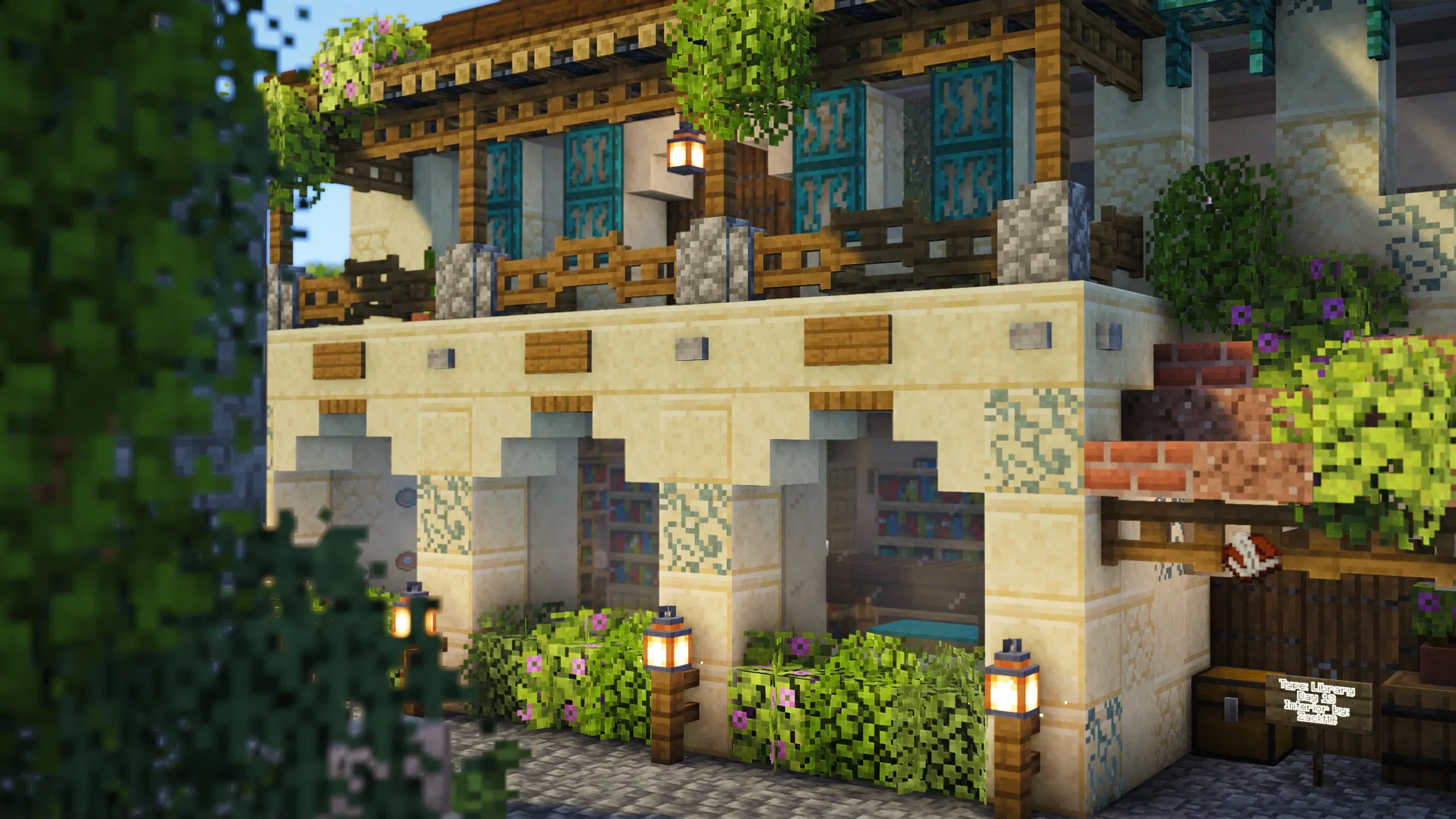 Italian Library, a Minecraft build, in-game photo 2