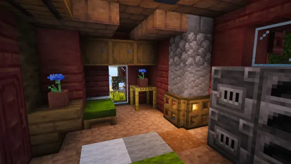 Mangrove Starter House, a Minecraft starter house and survival base, in-game photo 3
