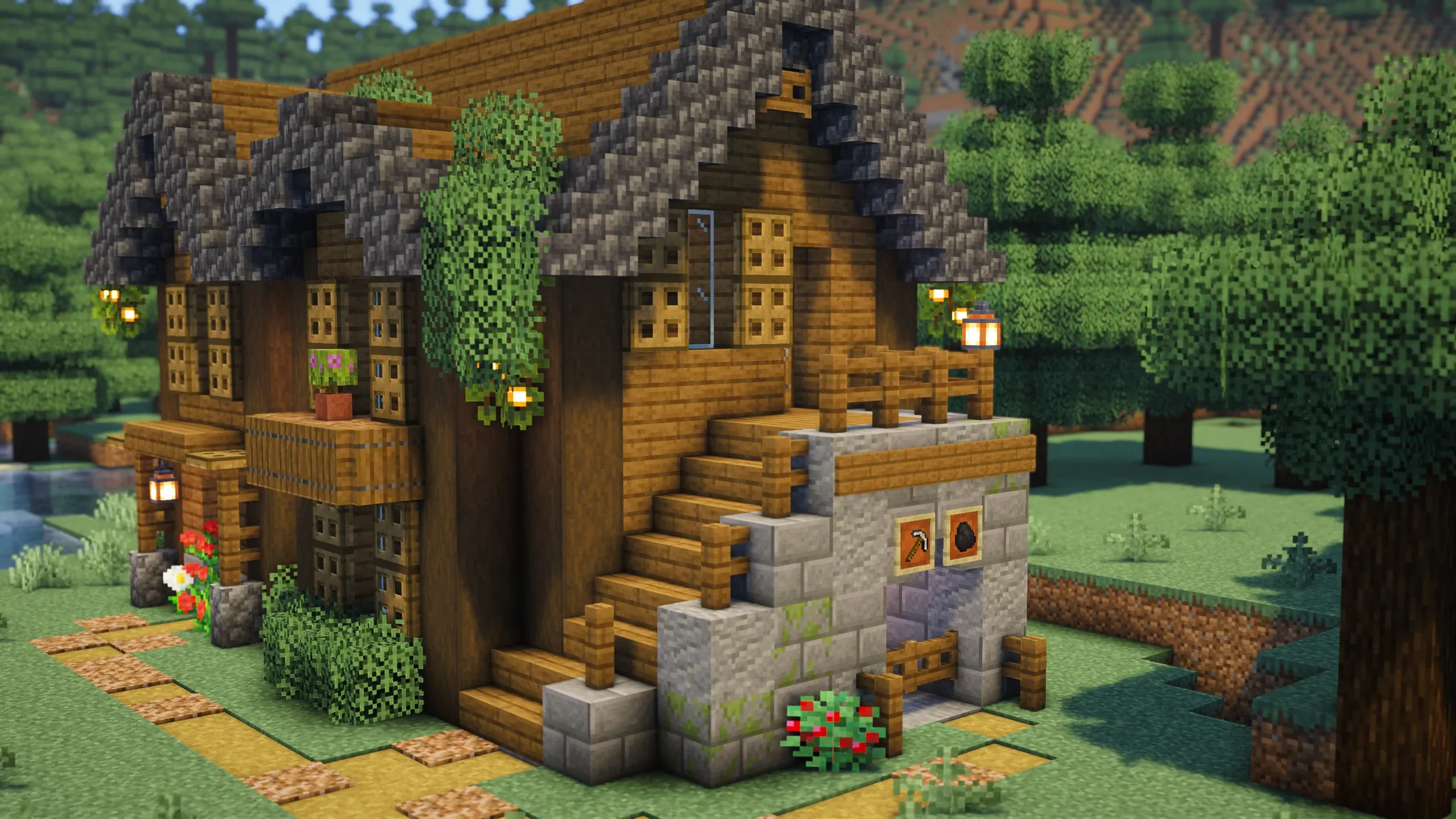 Spruce House, a Minecraft house, in-game photo 2