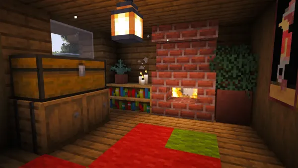 Snowy Spruce Lodge, a Minecraft starter house and survival base, in-game photo 5