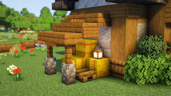 Chalkgable Cottage, a Minecraft starter house and survival base, in-game photo 4