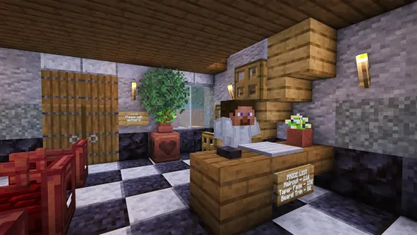 British Barbers, a Minecraft house, in-game photo 5