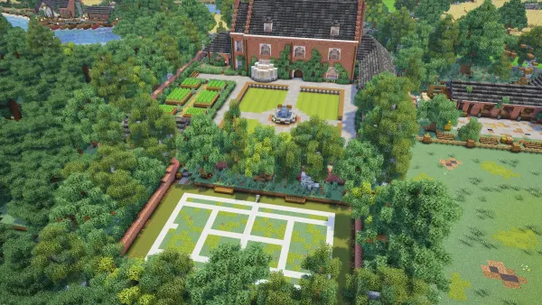 Manor Tennis Court, a Minecraft build, in-game photo 2