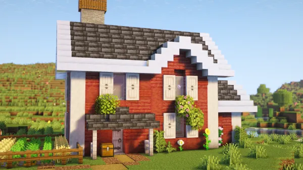 Swedish House, a Minecraft starter house and survival base, in-game photo 2